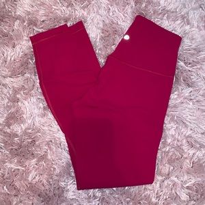 Hot Pink Align Leggings 25”